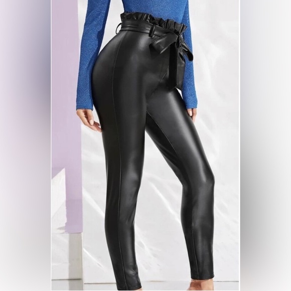 PU Leather Black Pants - Picture 4 of 4